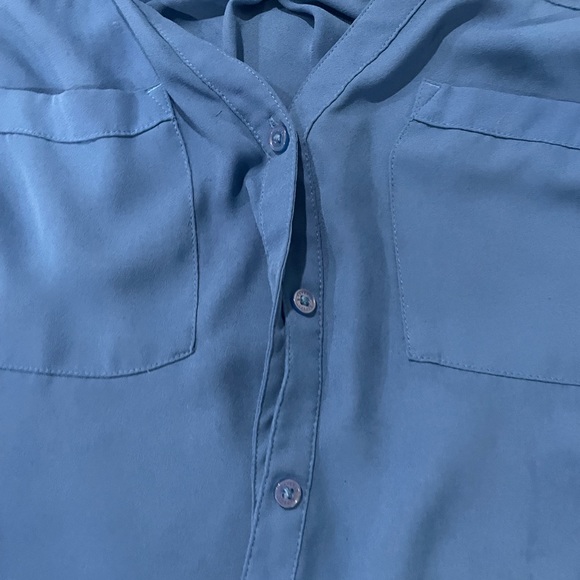 Express Blue Button Down Dress Shirt - Picture 2 of 3